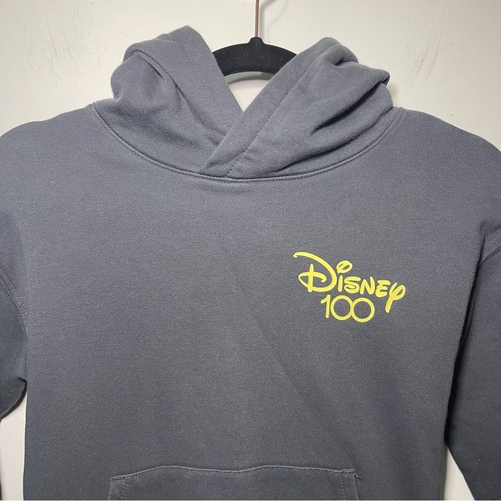 H&M Kids Disney 100 years Hoodie Black Graphic Sweatshirt Mickey Minnie 6-7Y - Picture 4 of 10
